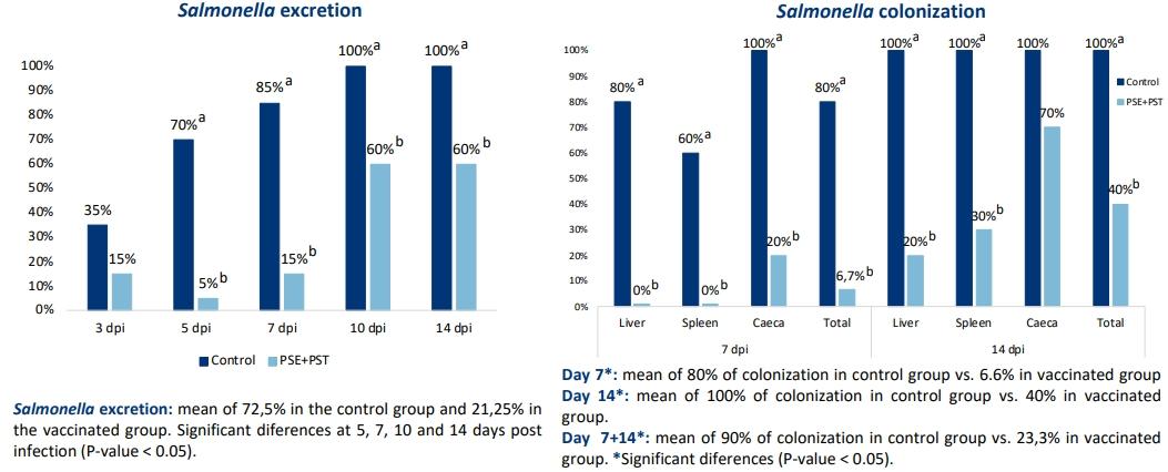 Protection conferred by the combined use of a mixture of two attenuated Salmonella Enteritidis and Salmonella Typhimurium vaccines against a double infection with both serovars - Image 1