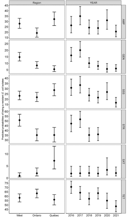 Decrease in the prevalence of antimicrobial resistance in Escherichia coli isolates of Canadian turkey flocks driven by the implementation of an antimicrobial stewardship program - Image 12