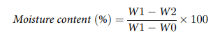 Moisture content evaluation