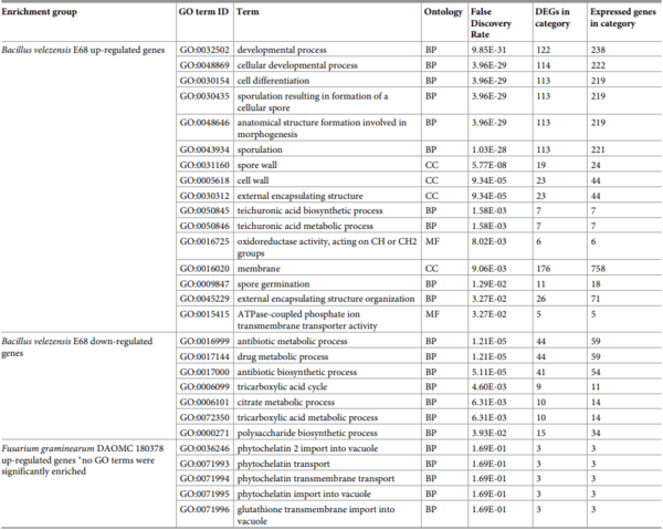 Comparative transcriptome analysis reveals the biocontrol mechanism of ...