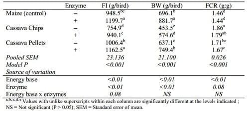 Maximising the Energy Value of Cassava Products in Diets for Broiler Chickens - Image 1