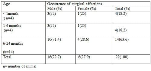 Prevalence of Common Surgical Affections in Calves and Goat at Jhenidah Sadar - Image 4