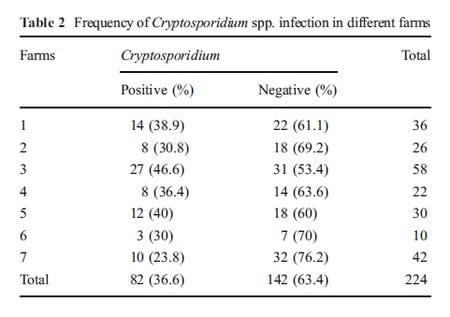 Prevalence of Cryptosporidium Spp. Infection in some Dairy Herds of Mashhad (Iran) and its Association with Diarrhea in Newborn Calves - Image 4