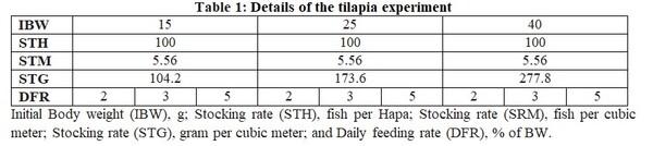 Impact of the Initial Body Weight (Stocking Density) and Daily Feeding Rate in Performance of Nile Tilapia and (Oreochromis niloticus) and Thin-Lipped Mullet (Mugil capito) Under Mono-Culture System - Image 1