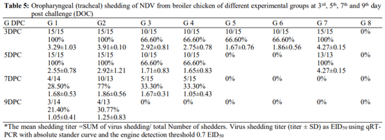 Evaluation of Some Vaccination Programs in Protection of Experimentally Challenged Broiler Chicken against Newcastle Disease Virus - Image 8