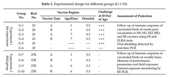 Comparison of the Effectiveness of Two Different Vaccination Regimes for Avian Influenza H9N2 in Broiler Chicken - Image 1