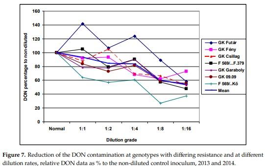 The Influence of the Dilution Rate on the Aggressiveness of Inocula and the Expression of Resistance against Fusarium Head Blight in Wheat - Image 6