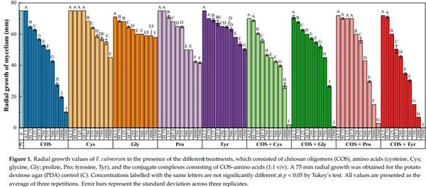 Antifungal Activity of Chitosan Oligomers–Amino Acid Conjugate Complexes against Fusarium culmorum in Spelt (Triticum spelta L.) - Image 2
