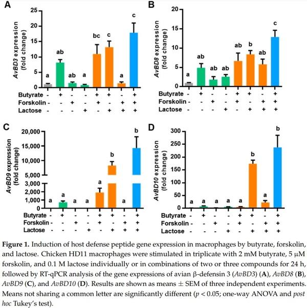 Butyrate, Forskolin, and Lactose Synergistically Enhance Disease Resistance by Inducing the Expression of the Genes Involved in Innate Host Defense and Barrier Function - Image 1