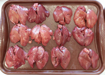 Fig. 2. Organs of the birds from Site 2.