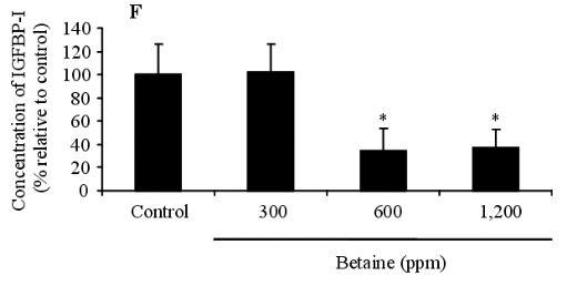 Effects of Dietary Betaine on the Secretion of Insulin-like Growth Factor-I and Insulin-like Growth Factor Binding Protein-1 and -3 in Laying Hens - Image 9