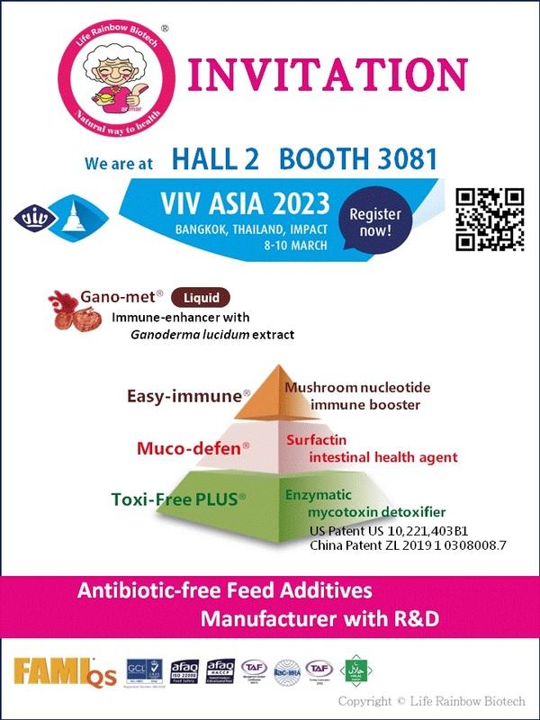 Antibiotic-free feed additivies. Life Rainbow exhibits at VIV Asia 2022 - Image 1