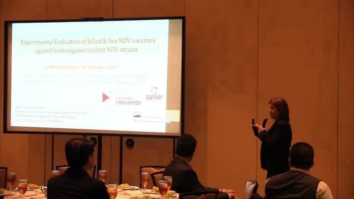 Patti Miller presents research on killed and live vaccines for Newcastle
