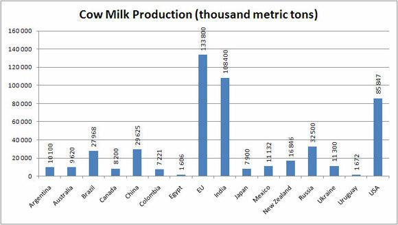 Cow milk production