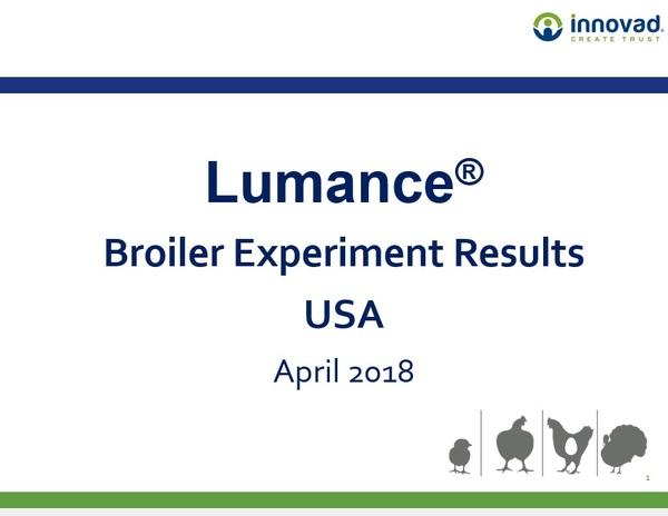 Lumance® Broiler Experiment Results USA - April 2018 - Image 1