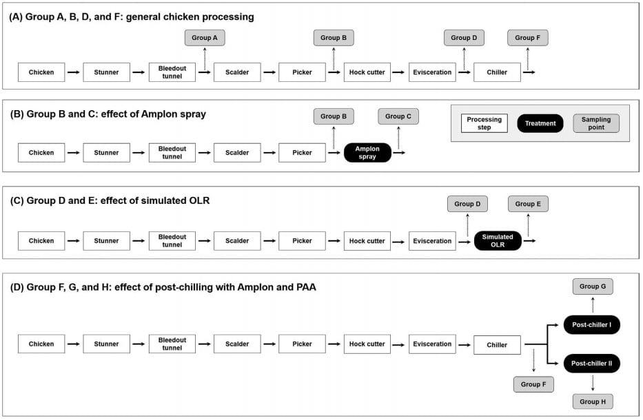 Assessment of Chicken Carcass Microbiome Responses During Processing in the Presence of Commercial Antimicrobials Using a Next Generation Sequencing Approach - Image 1